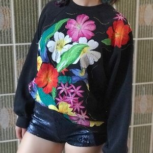 Vintage floral sweat-shirt